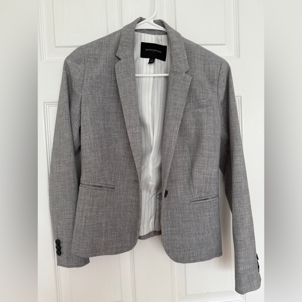Banana Republic Light Gray Blazer